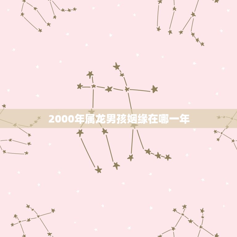 2000年属龙男孩姻缘在哪一年(细数十二生肖最佳结婚之年)