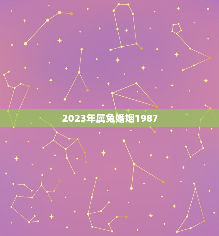 2023年属兔婚姻1987(属兔人2023年婚姻运势分析)