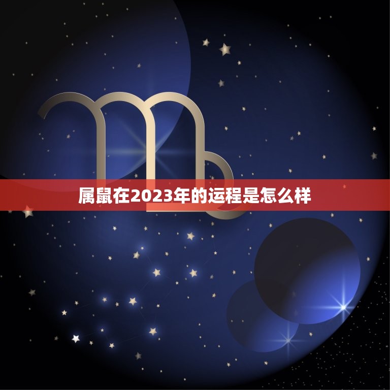 属鼠在2023年的运程是怎么样(2023年属鼠运势详解)