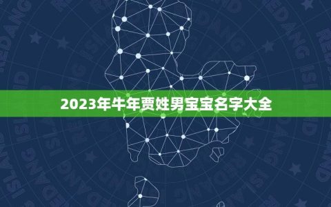 2023年牛年贾姓宝名字大全(流行个性化命名)