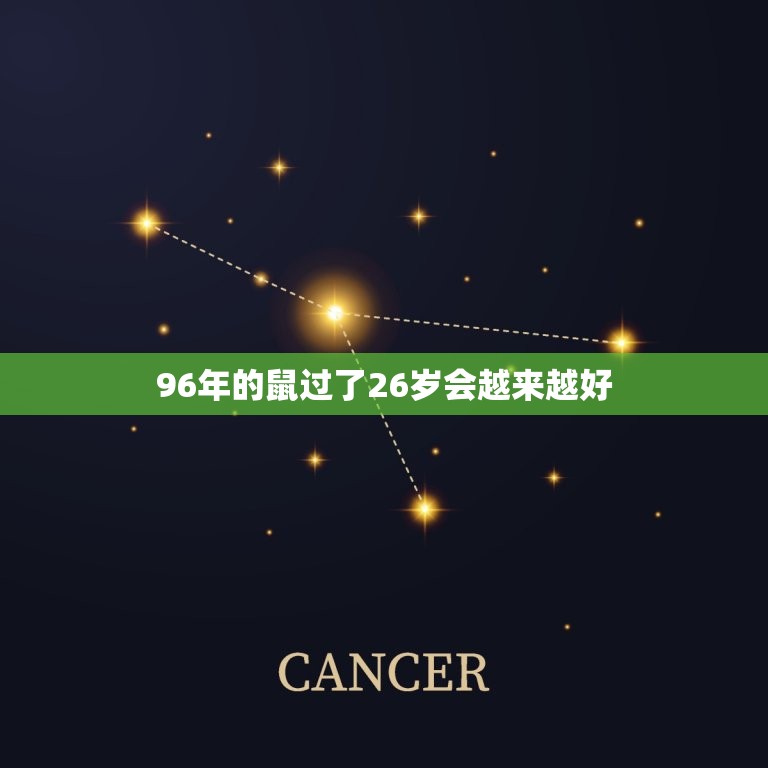 96年的鼠过了26岁会越来越好(解读十二生肖年份和运势)