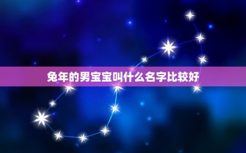 兔年的宝叫什么名字比较好(兔年宝宝的命名方法)