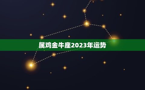 属鸡金牛座2023年运势(财运亨通事业顺利)