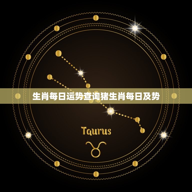 生肖每日运势查询猪生肖每日及势(今日运势如何)