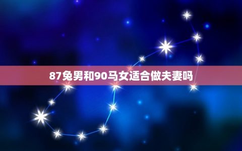 87兔男和90马女适合做夫妻吗(星座配对分析)