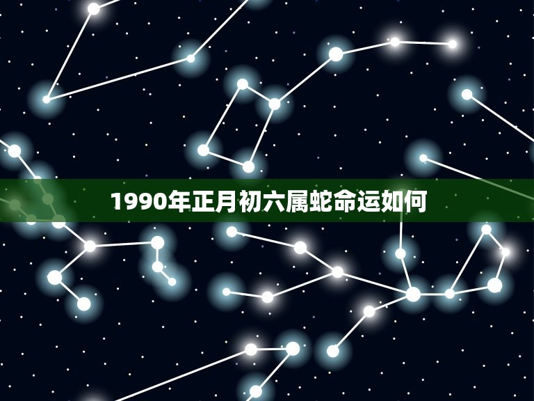 1990年正月初六属蛇命运如何(介绍财运旺盛事业顺利)