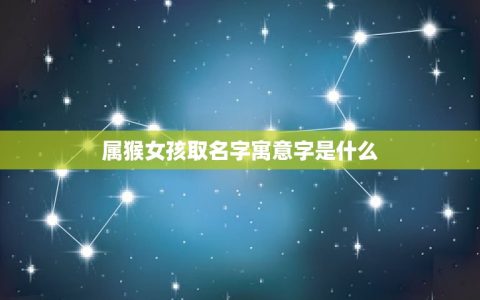 属猴女孩取名字寓意字是什么(如何选择名字)