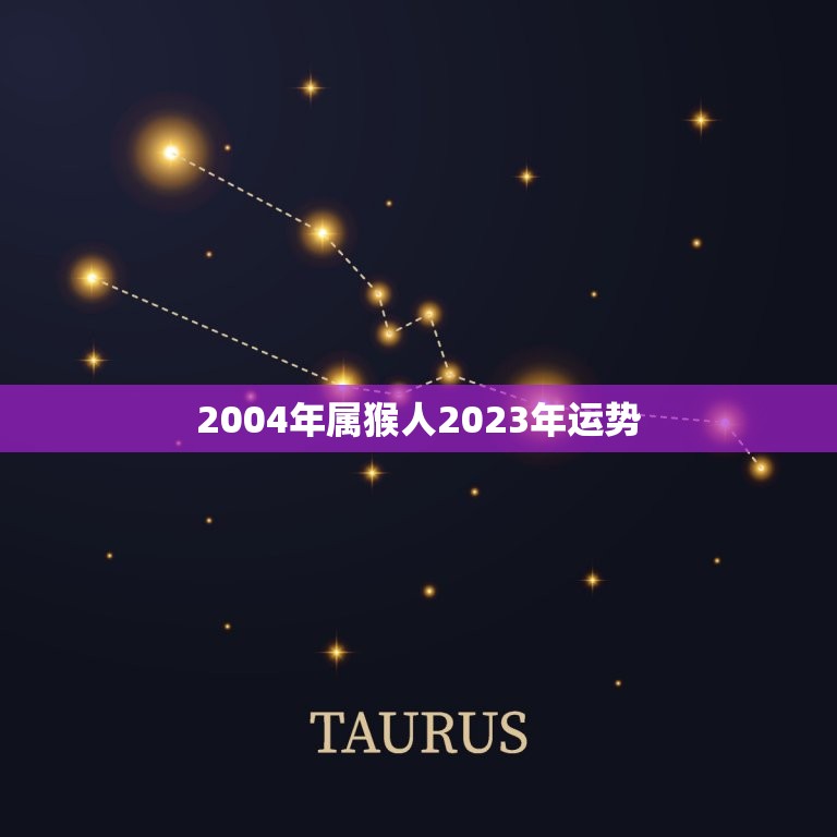 2004年属猴人2023年运势(猴年大展宏图财运亨通)