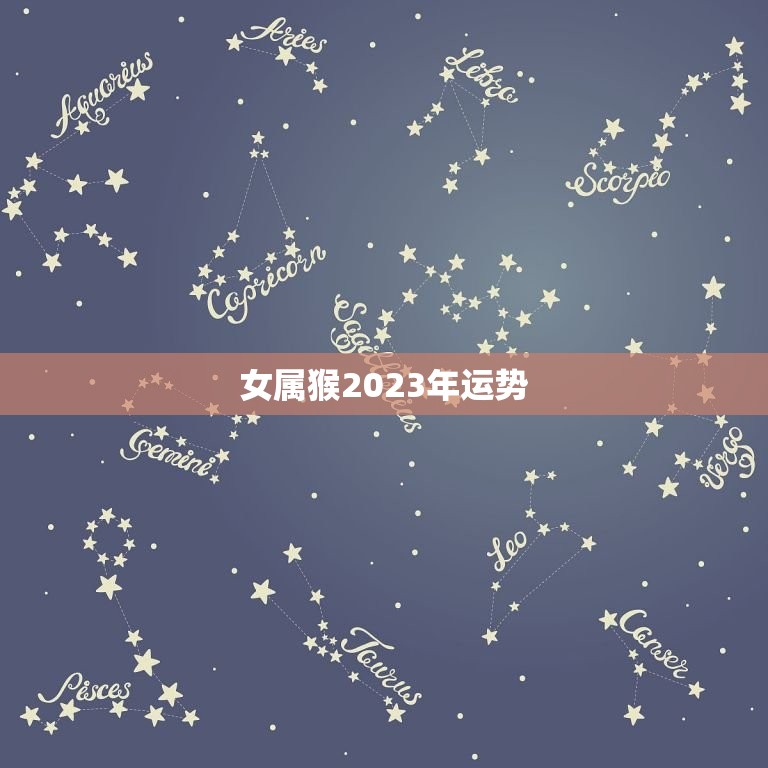 女属猴2023年运势(运程如何)