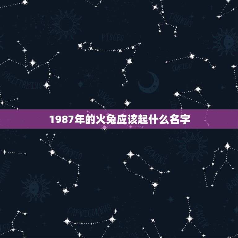 1987年的火兔应该起什么名字(如何选择一个好名字)