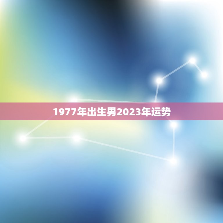 1977年出生男2023年运势(事业稳步上升财运亨通)