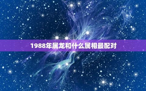 1988年属龙和什么属相最配对(配对属猴、属蛇、属鸡)