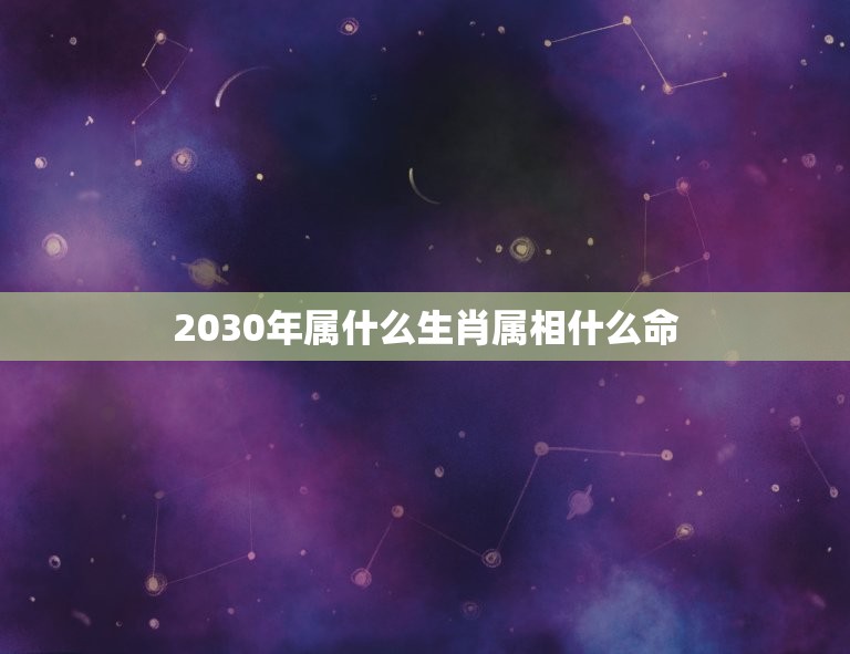 2030年属什么生肖属相什么命(十二生肖预测)