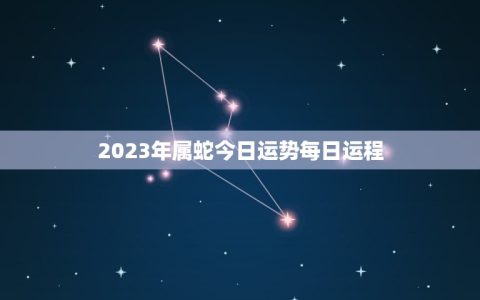 2023年属蛇今日运势每日运程(幸运之星照耀财运亨通)
