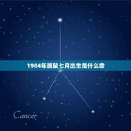 1984年属鼠七月出生是什么命(介绍命运如何)