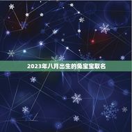 2023年八月出生的兔宝宝取名(创意取名指南)