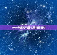 1988年属龙和什么属相最配对(配对属猴、属蛇、属鸡)