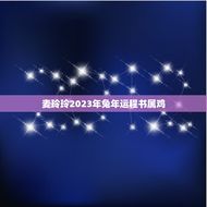麦玲玲2023年兔年运程书属鸡(幸运之年财运亨通)
