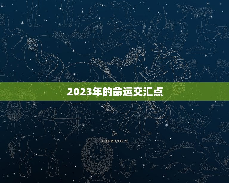 摩羯双生火焰2023(预示着命运的交汇点)
