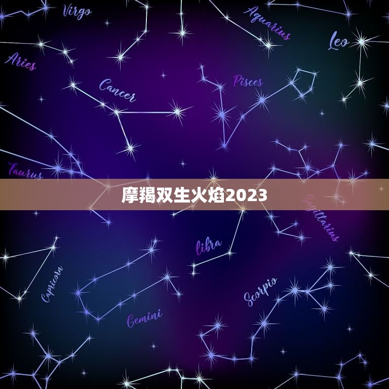 摩羯双生火焰2023(预示着命运的交汇点)
