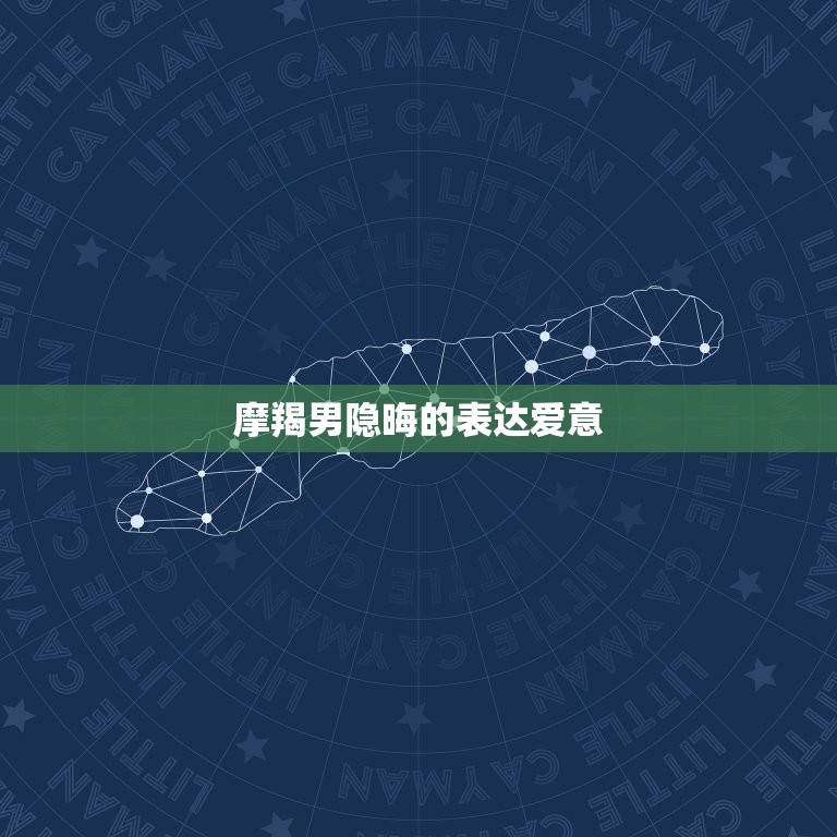 摩羯男隐晦的表达爱意(如何看懂他们的真心话)