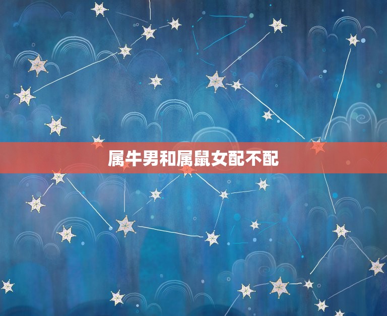 属牛男和属鼠女配不配(星座配对大介绍)