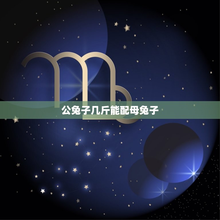 公兔子几斤能配母兔子(兔子配对介绍)