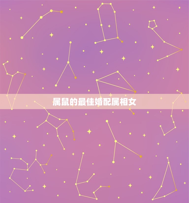 属鼠的婚配属相女(如何选择)