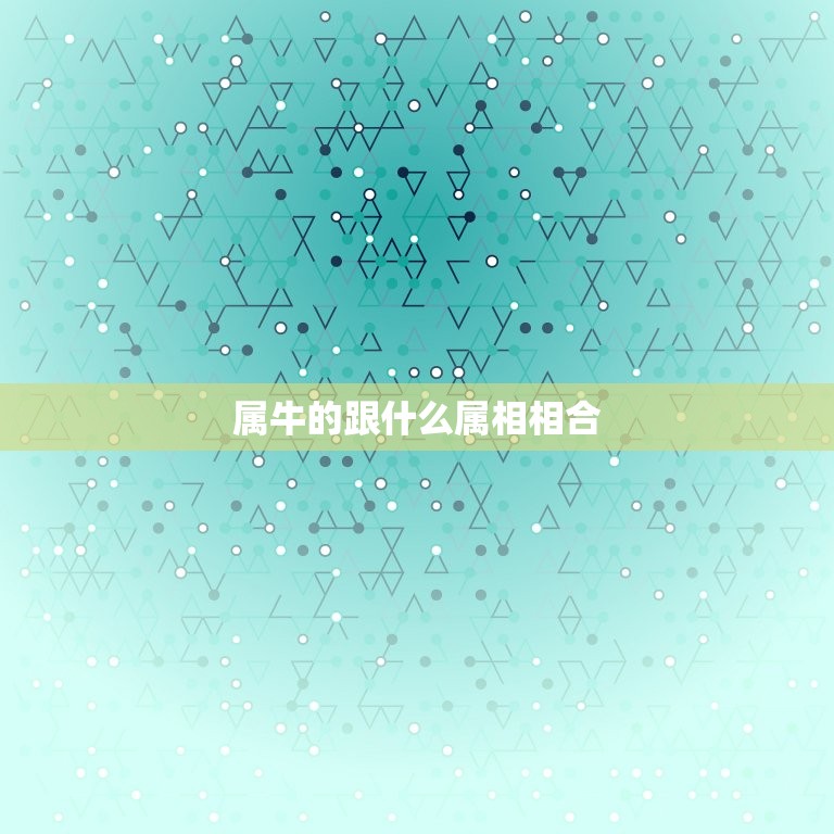 属牛的跟什么属相相合(十二生肖配对大介绍)