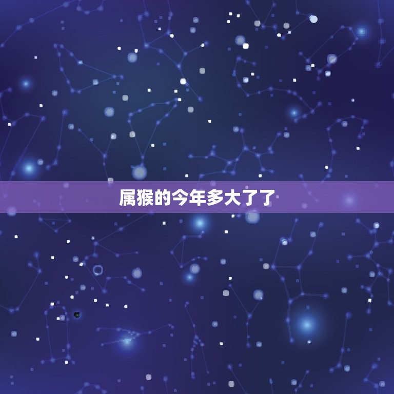 属猴的今年多大了了(猴年生肖运势介绍)