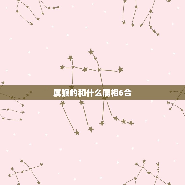 属猴的和什么属相6合(探寻猴年人缘星座)