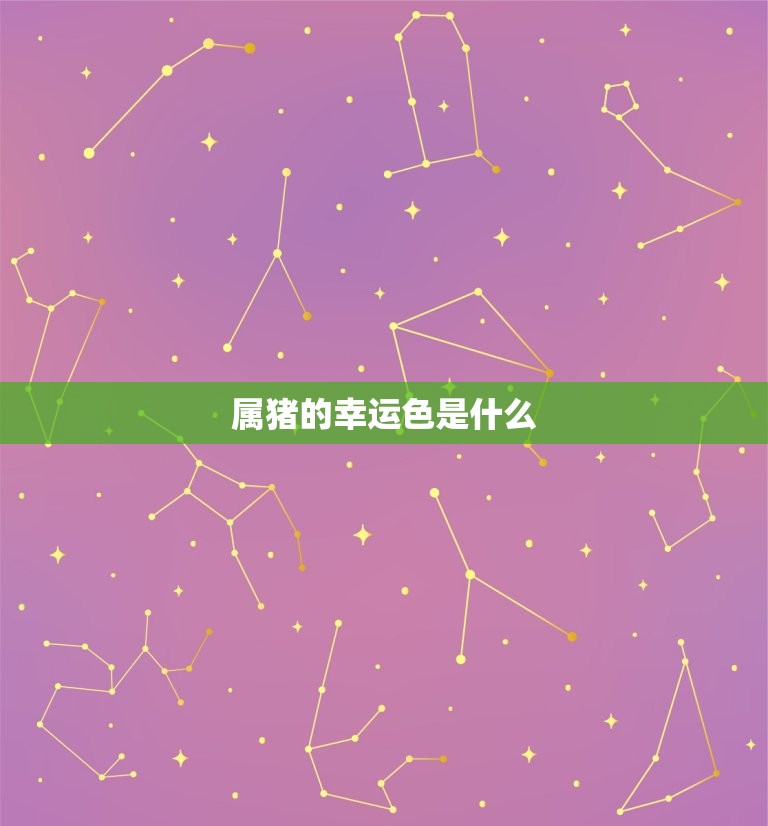 属猪一生什么颜色最旺(介绍猪年生肖幸运色)