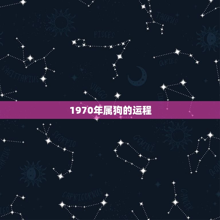 1970年属狗的运程(狗年旺财运事业顺利但需注意健康问题)