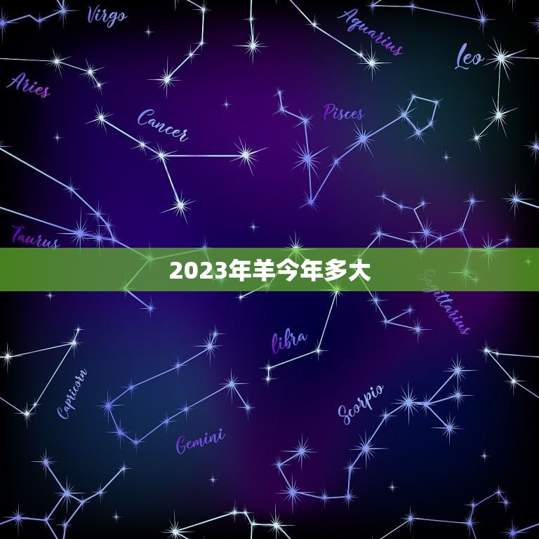 2023年羊今年多大(解密羊年生肖年龄计算方法)