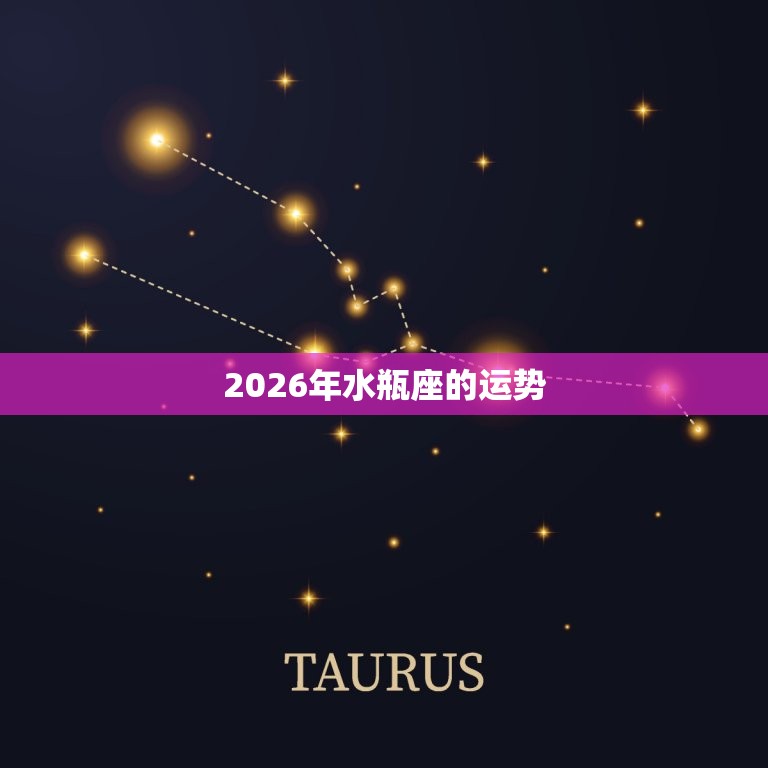 2026年水瓶座的运势(未来机遇与挑战)