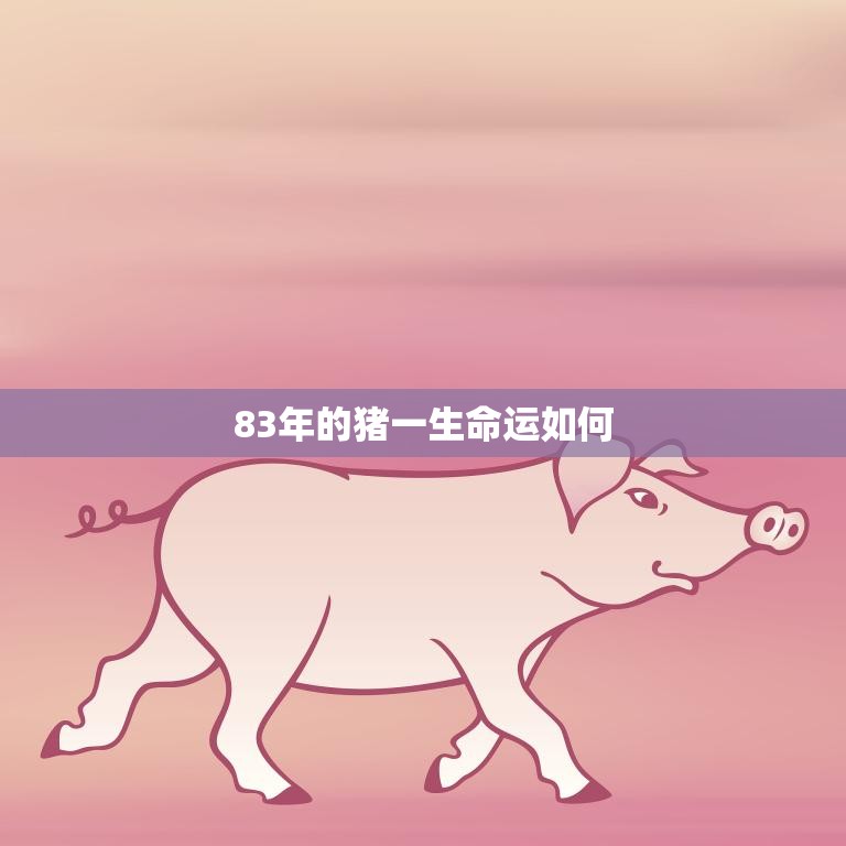 83年的猪一生命运如何(探究命运多舛还是风生水起)