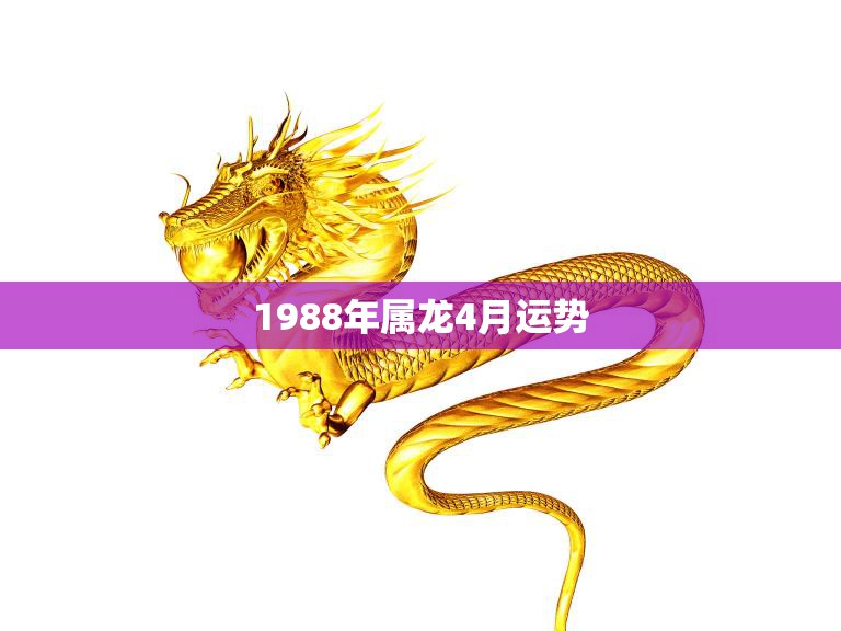 1988年属龙4月运势(事业稳步上升财运亦佳)
