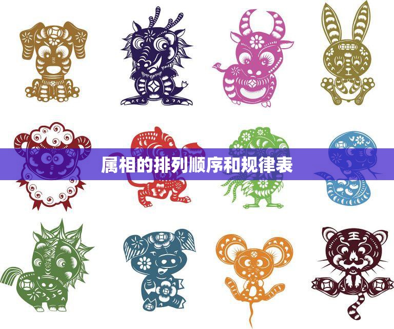 属相的排列顺序和规律表(揭秘中国十二生肖的秘密排列顺序和规律)
