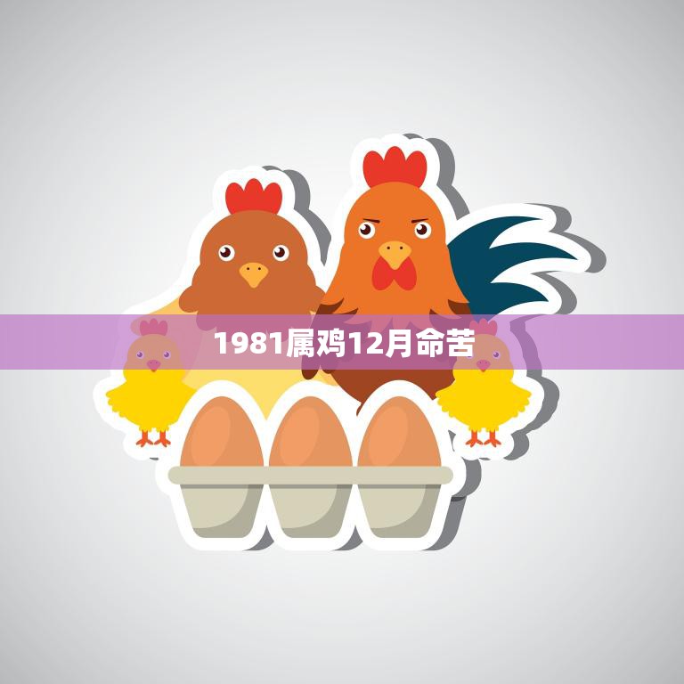 1981属鸡12月命苦(如何化解命运的阴霾)