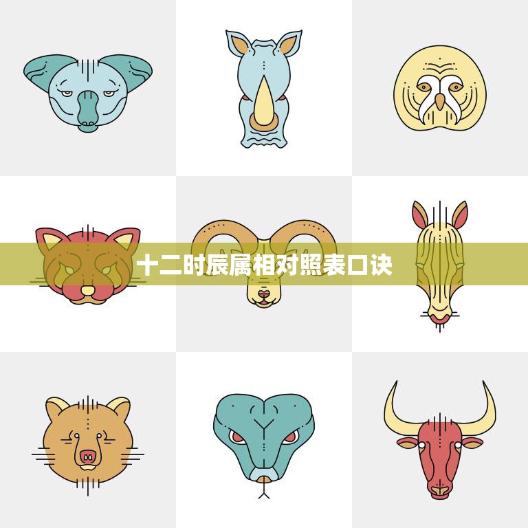 十二时辰属相对照表口诀(记住十二生肖的简单方法)