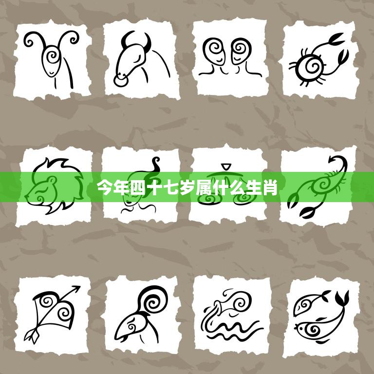 今年四十七岁属什么生肖(你的生肖是什么快来看看吧)