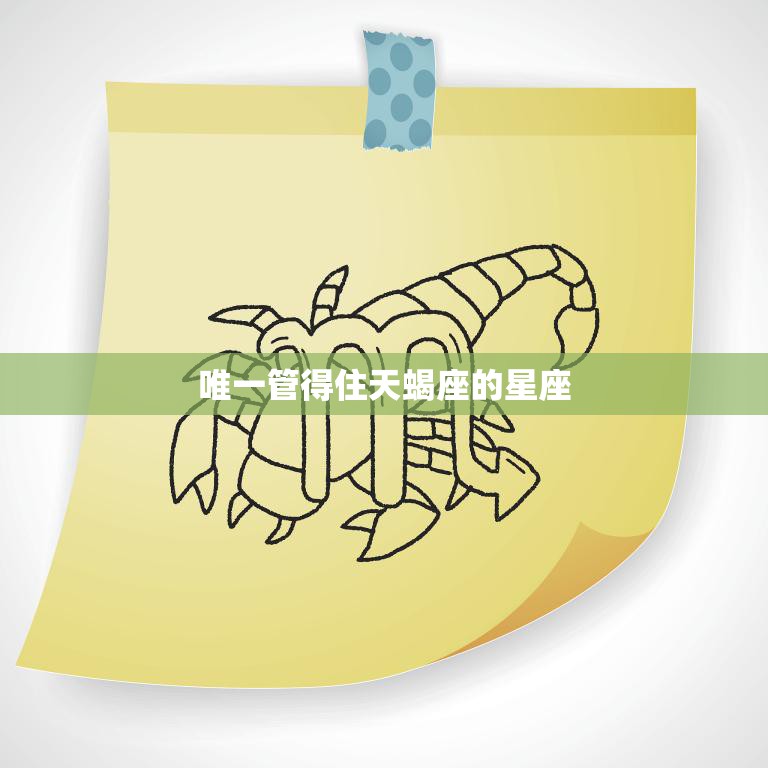 唯一管得住天蝎座的星座(揭秘谁才是天蝎座的真命/女)