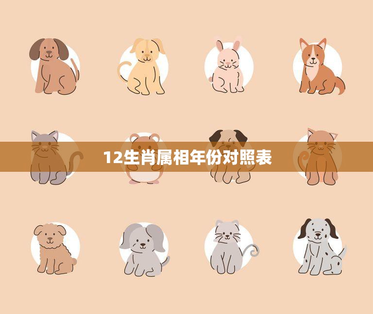 12生肖属相年份对照表(让你查找你的属相)