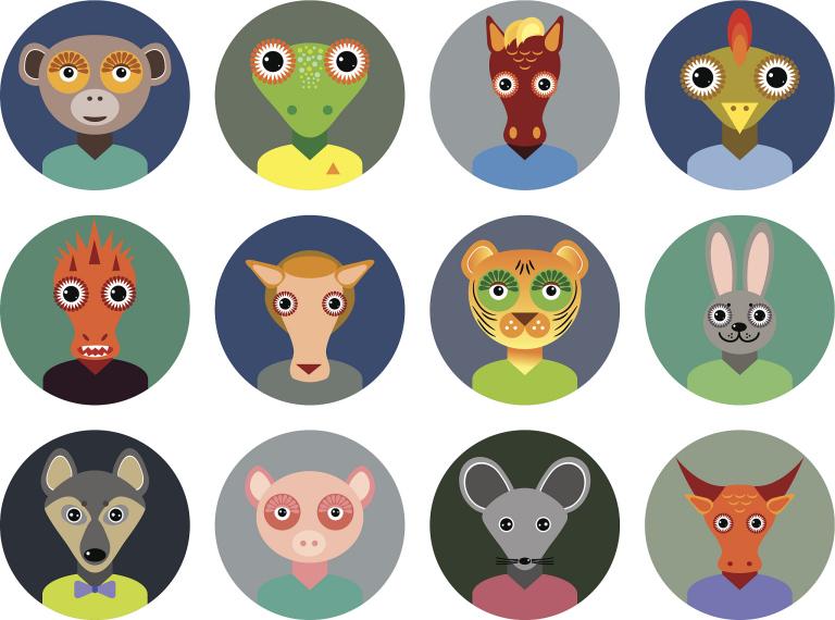 最近超火的十二生肖头像(十二生肖头像为何成为网络热门)