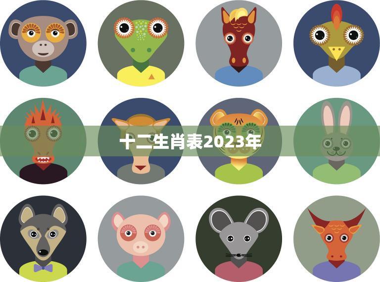 十二生肖表2023年(预测谁将成为幸运之兽)