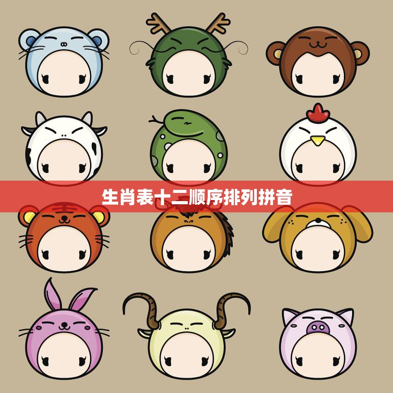 生肖表十二顺序排列拼音(十二生肖拼音排列顺序)