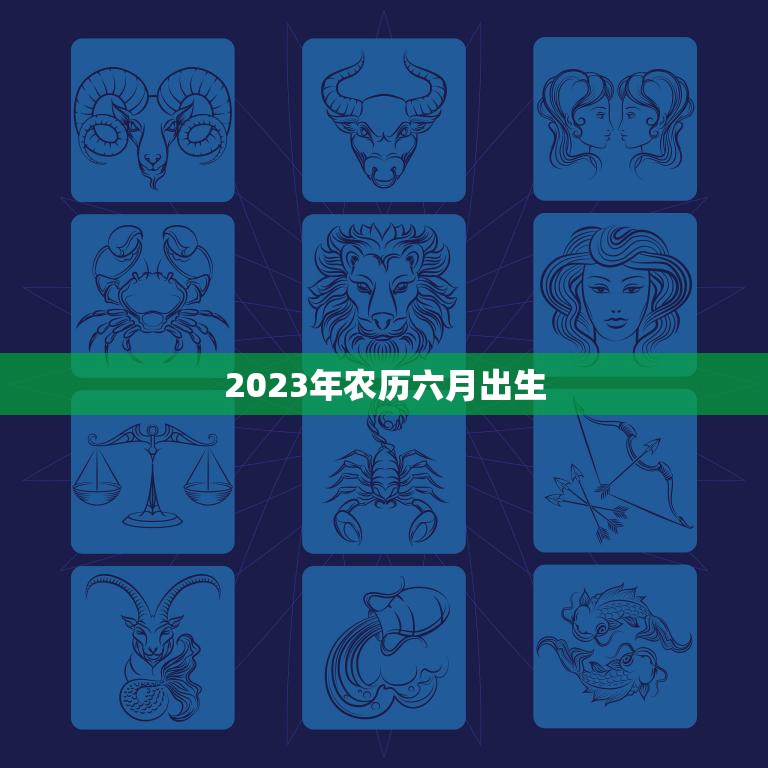 2023年农历六月出生(未来的希望之星)