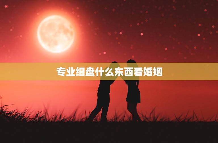 专业细盘什么东西看婚姻(婚姻专家揭示婚姻中的关键因素)