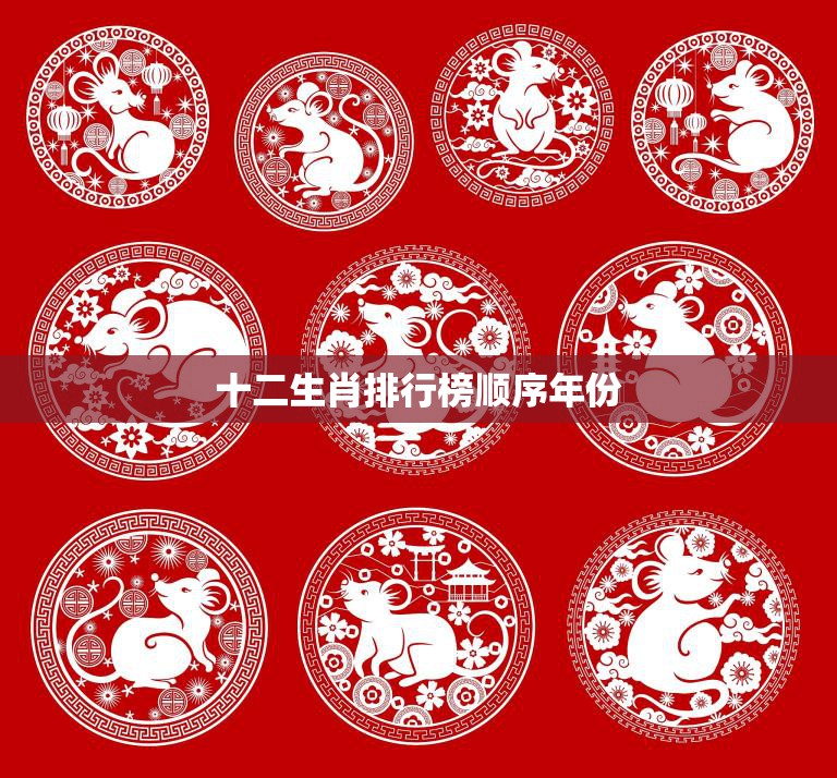 十二生肖排行榜顺序年份(哪个生肖排名第一)