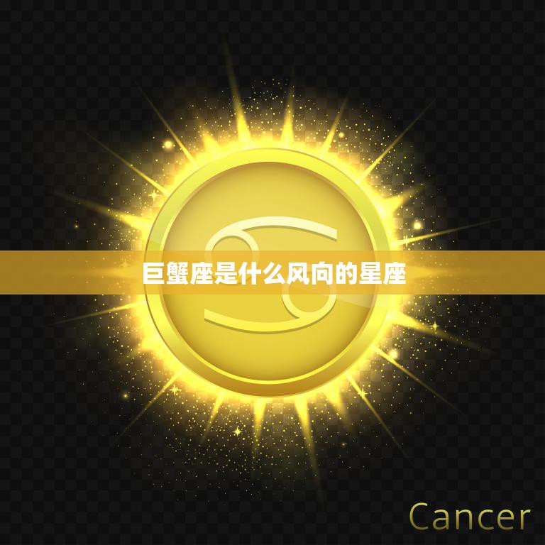 巨蟹座是什么风向的星座(探秘巨蟹座的性格特点)